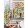 thumbnail image 2 of Teal Green Boho Floral Kitchen Dish Towels for Drying Dishes Set of 2, Vintage Abstract Art Ethnic Flowers Waffle Weave Microfiber Hand Tea Bathroom Towels Quick Dry & Absorbent Towel 15.7x23.6, 2 of 7