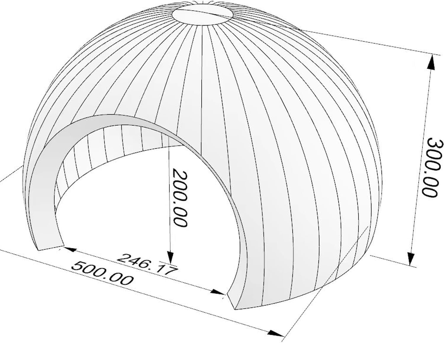 Striking Inflatable Igloo Dome Tent with Led Strips & Big Opening Outdoor Portable Nightclub Disco Igloo Party Wedding House White Oxford Air Marquee for Events (16.4Ft 5m D)