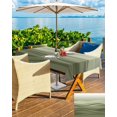 thumbnail image 5 of Outdoor Rectangle Tablecloth with Umbrella Hole and Zipper, Sage Green Ombre Water Ripple Waterproof Table Cover Farmhouse Stripes Washable Patio Tablecloths for Party Picnic, 60"x84", 5 of 6