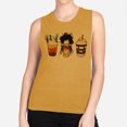 thumbnail image 2 of Scissors Coffee Halloween Women's Muscle Tank 2X-Large Antique Gold, 2 of 5