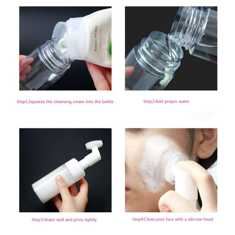 Dream Lifestyle Empty Facial Cleanser Foaming Bottle Mousse Foam Gel Head  Wash Brush Foam Bottle Pressure Type Cleansing Milk Beater, Mini Foaming  Soap Pump Dispenser (200ml) 