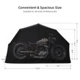 thumbnail image 4 of Motorcycle Shed, Waterproof Motorcycle Garage with 600D Oxford Cover, Ventilation Window, Expansion Bolts, Heavy Duty Motorcycle Storage Shelter, 4 of 6