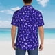 thumbnail image 4 of Balery Beautiful Purple Snowflakes Camisas hawaianas de manga corta para hombre, camisas playeras de corte holgado, camisas de vacaciones con botones,XX-Large, 4 of 7