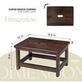 thumbnail image 3 of Wooden Step Stool (16.5" Dx12 Wx9 H) Bed Steps for High Beds for Adults - Natural Solid Wood One Step Stool, Heavy Duty- Holds up to 600Lbs- Perfect Safety (9in Height-Walnut), 3 of 8