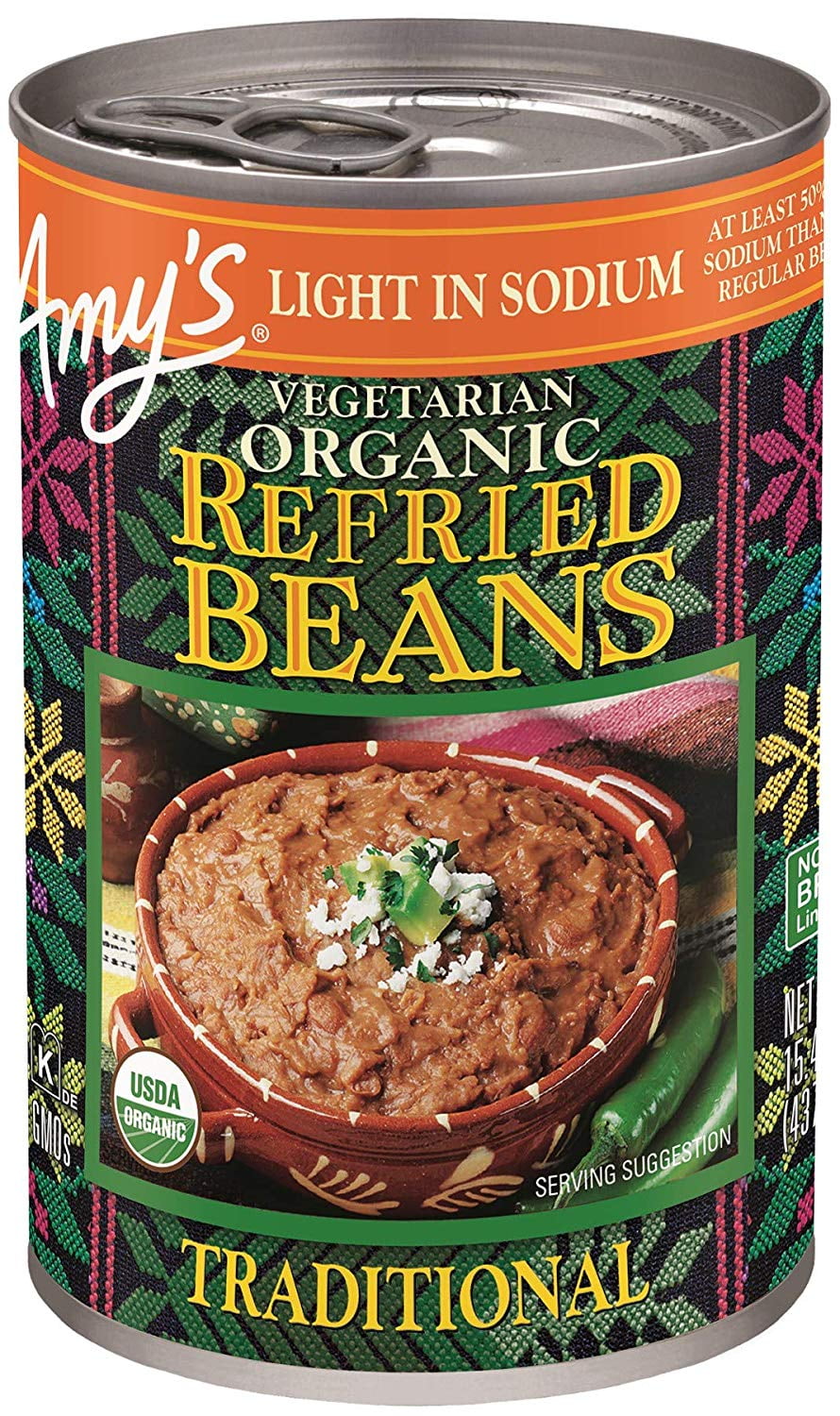 Amy's Organic Light In Sodium Traditional Refried Beans , 15.4 OZ