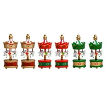 Wooden Carousel, Horse Orament Merry-Go-Round Christmas Room Decoration for Tabletop, Home, Office Decor