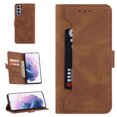 thumbnail image 1 of Wallet Case for Galaxy S22 Credit Card Holder, Retro Design Magnetic Clasp PU Leather &  Soft TPU interior Folio Kickstand Durable Cover For Samsung Galaxy S22 Plus,
Brown, 1 of 13