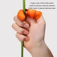thumbnail image 3 of Silicone Thumb Knife, Effortless Finger Vegetable Picker Widely Applicable Force Evenly Distributed Ergonomic Design with Knife Guard for Pepper(Bent Knife), 3 of 5