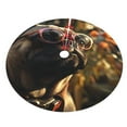 thumbnail image 5 of Cauagu 48" Christmas Tree Skirt Pug Wearing Sunglasses Flowers Pattern Christmas Tree Decorations Tree Mat for Xmas Decorations Occasion Holiday Home Decor -48", 5 of 7