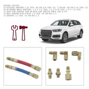 8PCS A/C Manifold Gauge Adapter Solid Brass Car Air Conditioning Connector Set