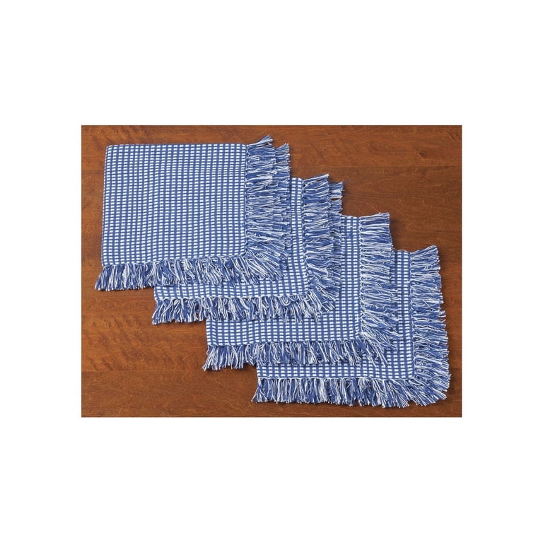 Lintex Homespun Check Marine Napkins, Set of 4 photo 2
