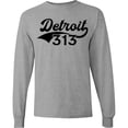 thumbnail image 3 of Inktastic Detroit 313 Long Sleeve T-Shirt, 3 of 5