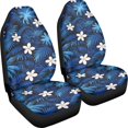 thumbnail image 3 of XYZCANDO Stretchy Car Seat Covers SUV Truck Van, Easy to Install Comfort Car Front Seat Covers 2 Pack Polyester Tropical Floral & Palm Leaf Print, 3 of 10