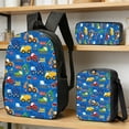 thumbnail image 1 of Blue Bag Set with Construction Vehicle Prints, Print, Suitable for Daily Commute, Outdoor Use, and Travel., 1 of 5
