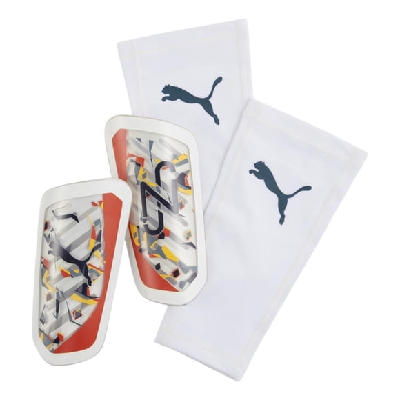 Espinillera Puma Neymar Jr Ultra Flex Sleeve Futbol blanco M