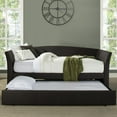 thumbnail image 2 of Hillsdale Furniture Montgomery Upholstered Twin Daybed with Trundle, Brown, 2 of 5