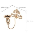 thumbnail image 4 of 2 piezas Vintage Media de metal Velas Copas de apliques de té europeos Pared decorativa Soporte de velas para sala de estar Decoración de la pared del comedor del dormitorio, 4 of 8