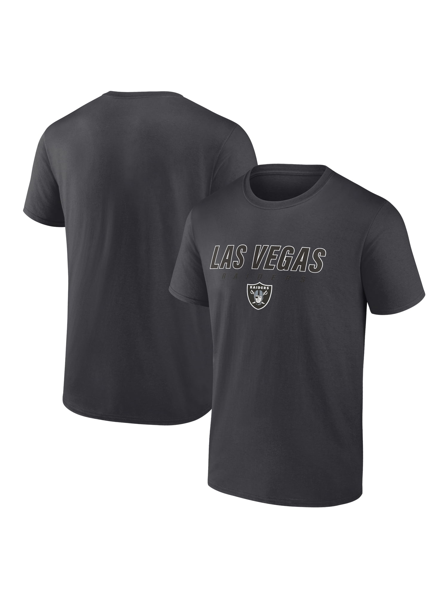 NFL Las Vegas Raiders Men's Cotton Charcoal Heather Short Sleeve T-Shirt