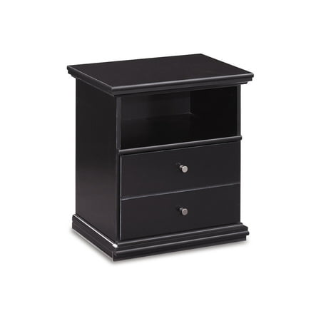 Signature Design by Ashley Maribel Children s Traditional 1 Drawer Nightstand with 1 Storage Cubby  Black