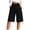 Black, variant on felwors Womens Casual Bermuda Shorts Knee Length Wide Leg 2 Pockets Brown for Size M