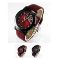 thumbnail image 3 of Transemion Montre-Bracelet pour Femmes Robe Montre Horloge Montre en Cuir Filles Cristal Montre Ronde Rouge, 3 of 6