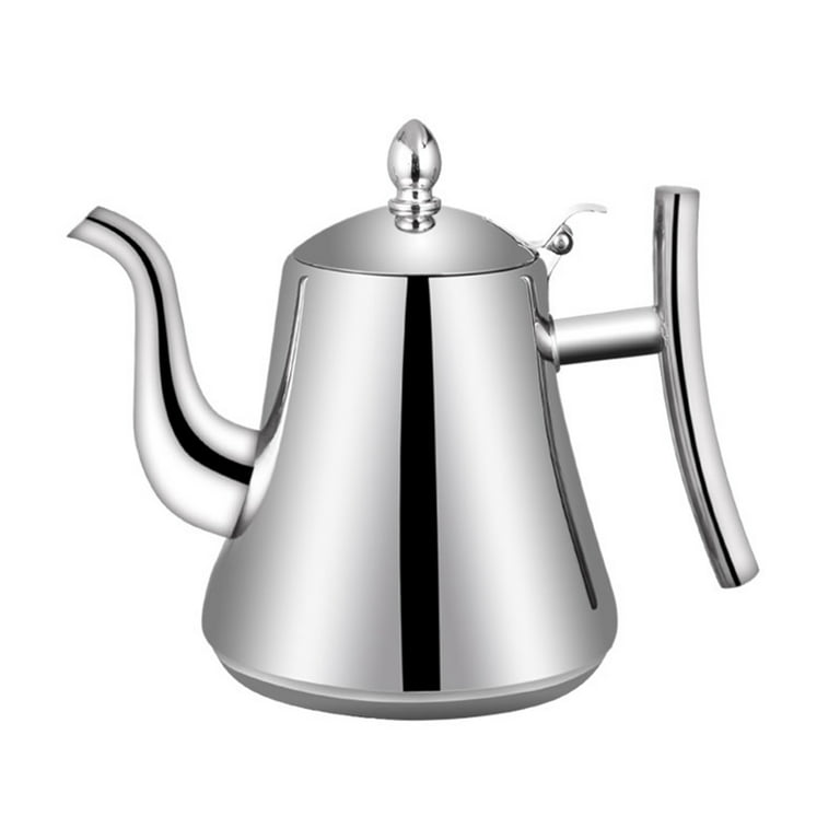 ChangBERT Coffee Kettle Pour Over Gooseneck Tea Kettle Stainless Steel  Teapot, for Gas, Electric, Induction Stove, Small Drip - 1L (34oz),Brushed