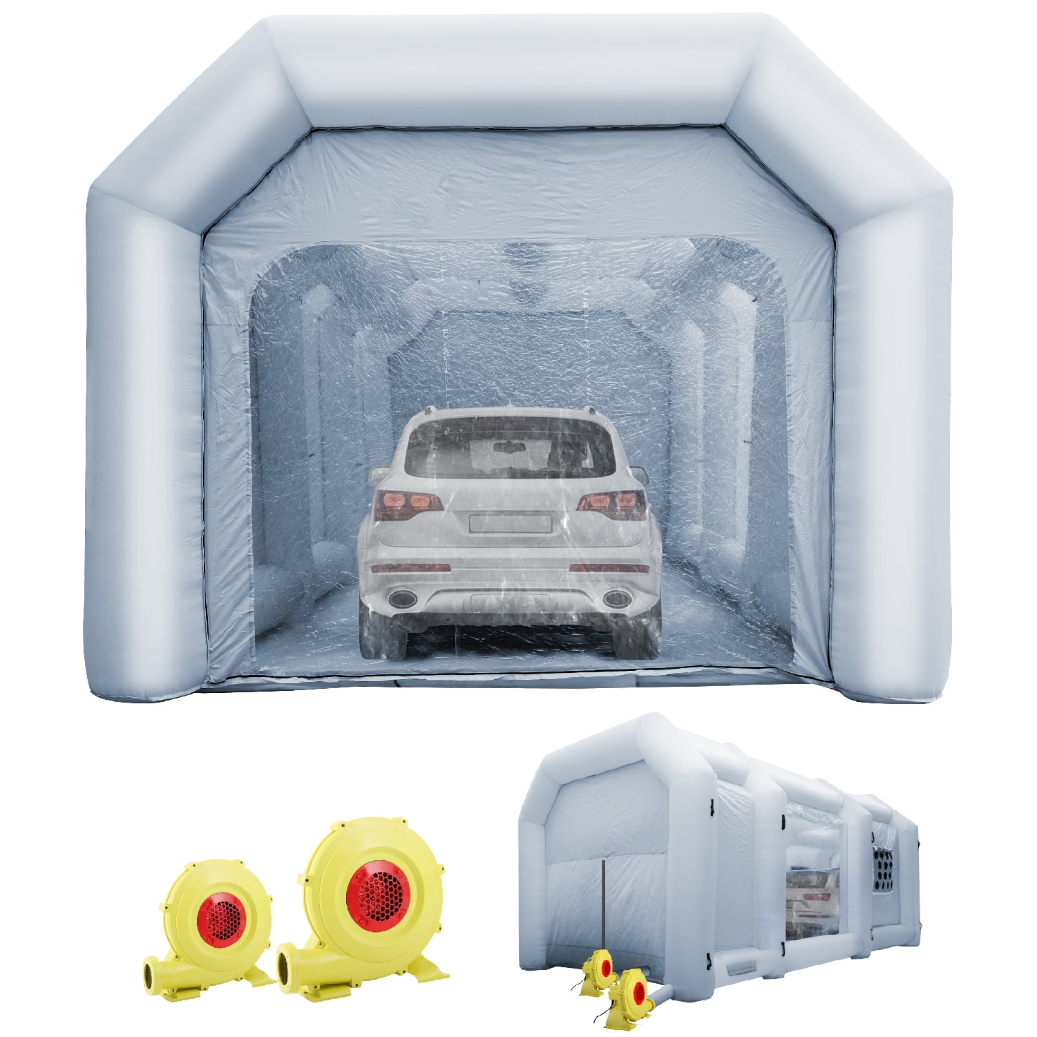 Xmaybang Inflatable Paint Booth 26x15x10ft with 2 Blowers Inflatable
