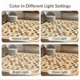 thumbnail image 7 of ODIKA 2'x3' Washable Accent Rug Pet Friendly, Bedside Mat Beige Frame Plaid Checkerboard Motif Contemporary Grid Print for Bedroom, Nursery, RV, 7 of 7