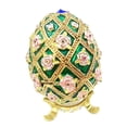thumbnail image 4 of Estatuilla de joyería esmaltada Hugo Retro Diamante Rosas Huevo de Pascua Organizador de joyas de huevo, 4 of 6