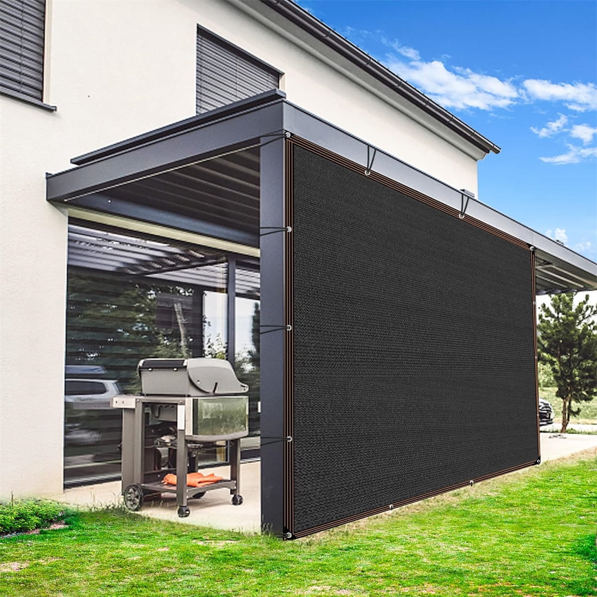 30% Black Shade Cloth,1 Pack UV Resistant Sunblock Mesh,Durable Mesh Tarp with Grommets,Shade Sun Black Net Cloth,Resistant Garden Sun Shade Netting (Black)