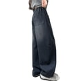 thumbnail image 4 of EnJoCho Girls Jeans Harem Denim Pants Loose Elastic Waist Curved Fit Trousers Soft Bottoms For Kids Spring Daily Outdoor Casual Streetwear Fashion Outfit, 4 of 8