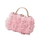 thumbnail image 4 of Bolso de flores con bolso compacto de correa de cadena para llaves del teléfono celular de la boda del baile de graduación Rosa, 4 of 8