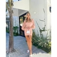 thumbnail image 6 of Sherrylily Women Long Sleeve Dresses Square Neck Mesh Bodycon Mini Dress, 6 of 7