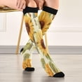 thumbnail image 5 of FREEAMG Beautiful Sunflowers Compression Socks Women Men Knee High Stockings for Sports,Running,Travel 1Pair, 5 of 7