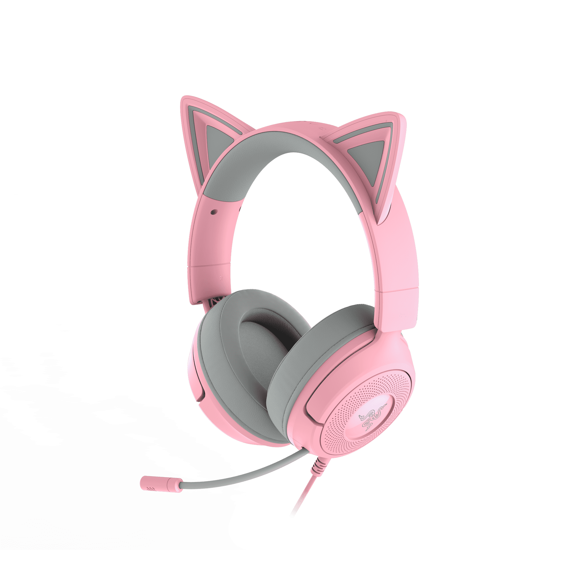 Razer - Kraken Kitty V3 X Wired Over-the-Ear Gaming Headset for PC, Mac, PlayStation, Nintendo Switch, Steam Deck, Mobile - Quartz