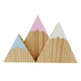 thumbnail image 2 of Soumake 3Pcs/Set Wood Ornaments Snow Mountain Shape Photo Props Wood Hanging Wall Sign Kids Room Decor, 2 of 8