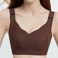 thumbnail image 2 of HBGVBA Womens Comfortable Bras V Neck Wide Strap Solid Color Wireless Everyday Support Bra, 2 of 5
