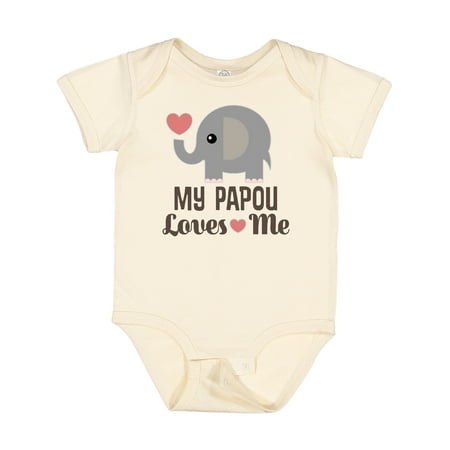

Inktastic My Papou Loves Me Gift Baby Boy or Baby Girl Bodysuit