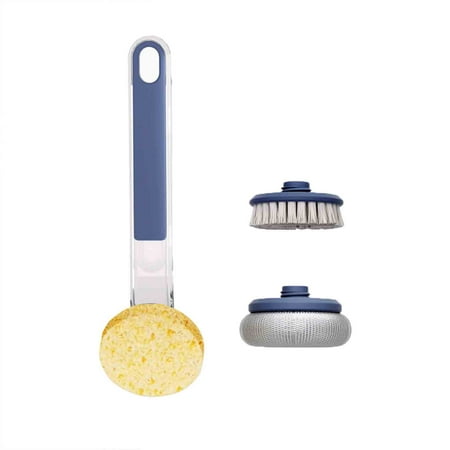 

Christmas Clearance Deals umhouerse Cleaning Supplies Clearance Duty Long Handle Multifunctional Pot Brush Comes With 3 Replacement Heads Kitchen Stove Oil And Dirt Removal Cleaning Brushes
