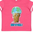 thumbnail image 4 of Inktastic Keep It Cool Melting Earth Ice Cream Cone Boys or Girls Toddler T-Shirt, 4 of 5