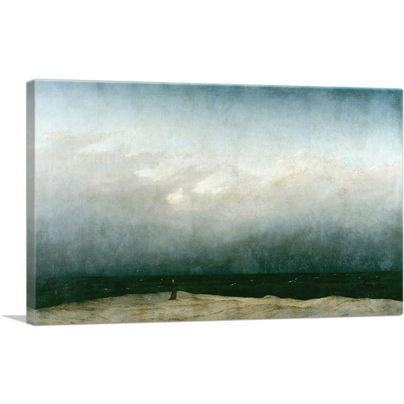 ARTCANVAS Monk By Sea 1808 Canvas Art Print by Caspar David Friedrich - Size: 26" x 18" (0.75" Deep)