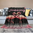 thumbnail image 2 of Nawypu  Flamingo Blanket Gifts with Name Cute Throw Blanket for Women &amp; Girls - Black Soft Fuzzy Blankets for Couch &amp; Office, 2 of 6
