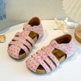 thumbnail image 2 of Staki Toddler Dress Sandals Girls Sandals - Open Toe Summer Easter Strappy Flat Dress Gladiator Sandals with Cushioned Sole(Pink,8.5 Toddler), 2 of 7