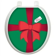 Toilet Tattoos Holiday Christmas Gift Box Toilet Seat Decal