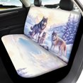 thumbnail image 4 of Pzuqiu Car Seat Covers Full Set Polyester, Compatible with Van Seats Car Interiors, for Cars Trucks, Wolf Family, 4 of 10