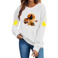 thumbnail image 5 of LUVDA Women's Halloween Witch Print Sweatshirt Oversized Crewneck Long Sleeve Fall Winter Party Top, 5 of 5