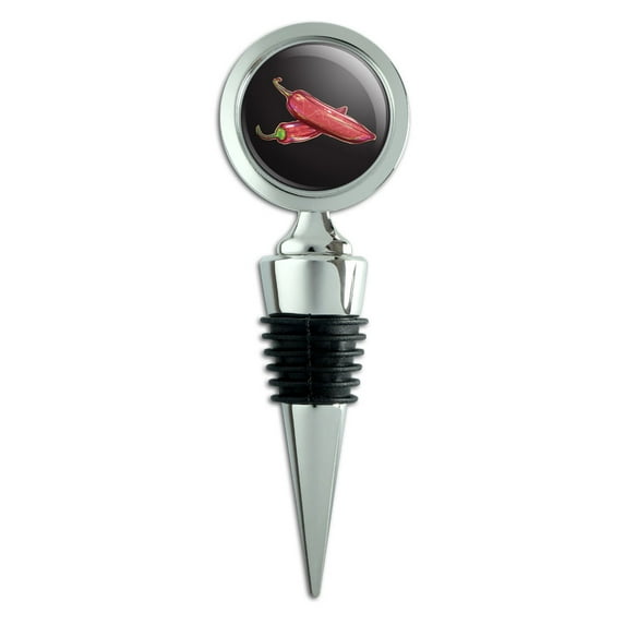 Chili Peppers Cooking Food Spicy Red Wine Bottle Stopper