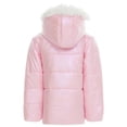 thumbnail image 3 of Disney Minnie Mouse Toddler Girls' Faux Fur Hooded Puffer Coat Pink Daisy, 3 of 5