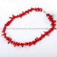 thumbnail image 4 of K-KED 3x10mm Natural Red Coral Chip Gems Beads Necklace Bracelet Earrings Delicate Jewelry Set, 4 of 6