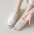 thumbnail image 7 of VV AVEORS 5 Pairs No Show Sheer Socks Women, Low Cut Invisible Cotton Socks Non Slip Pack, Breathable Summer Loafer Flat Boat Socks White One Size, 7 of 7